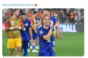 克罗地亚队社媒：祝贺莫德里奇晋级世俱杯半决赛